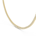 Yellow gold 11.01 CTW graduated lab grown diamond bezel necklace, front view