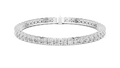 White gold 6.37 ct round cut lab grown diamond tennis bracelet, front view