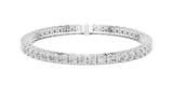 White gold 6.37 ct round cut lab grown diamond tennis bracelet, front view