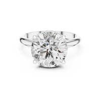 3.75 CT Round Lab Grown Diamond Hidden Halo Engagement Ring