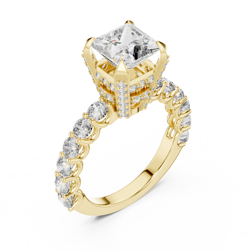 Classic Princess Cut Diamond Engagement Ring