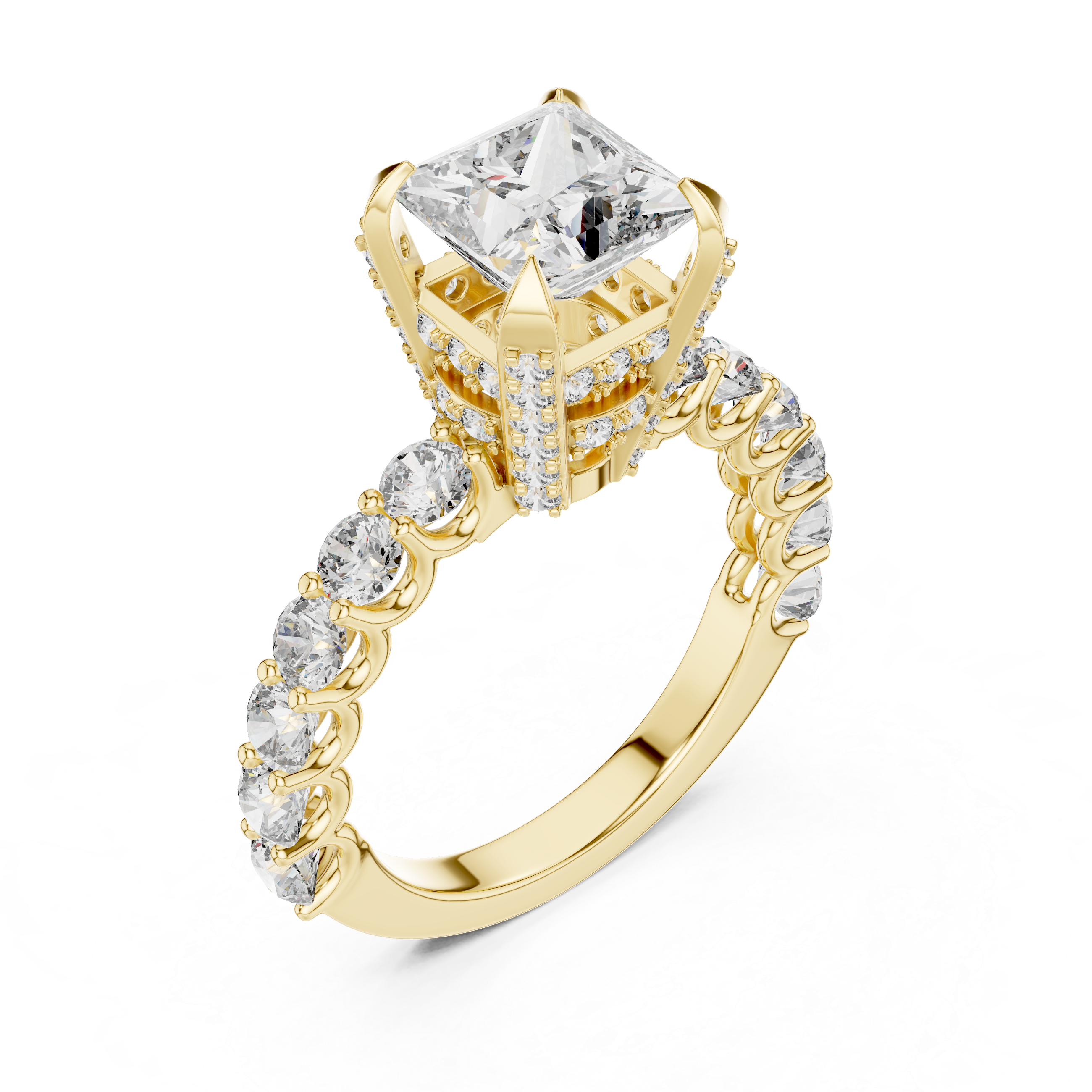 Classic Princess Cut Diamond Engagement Ring