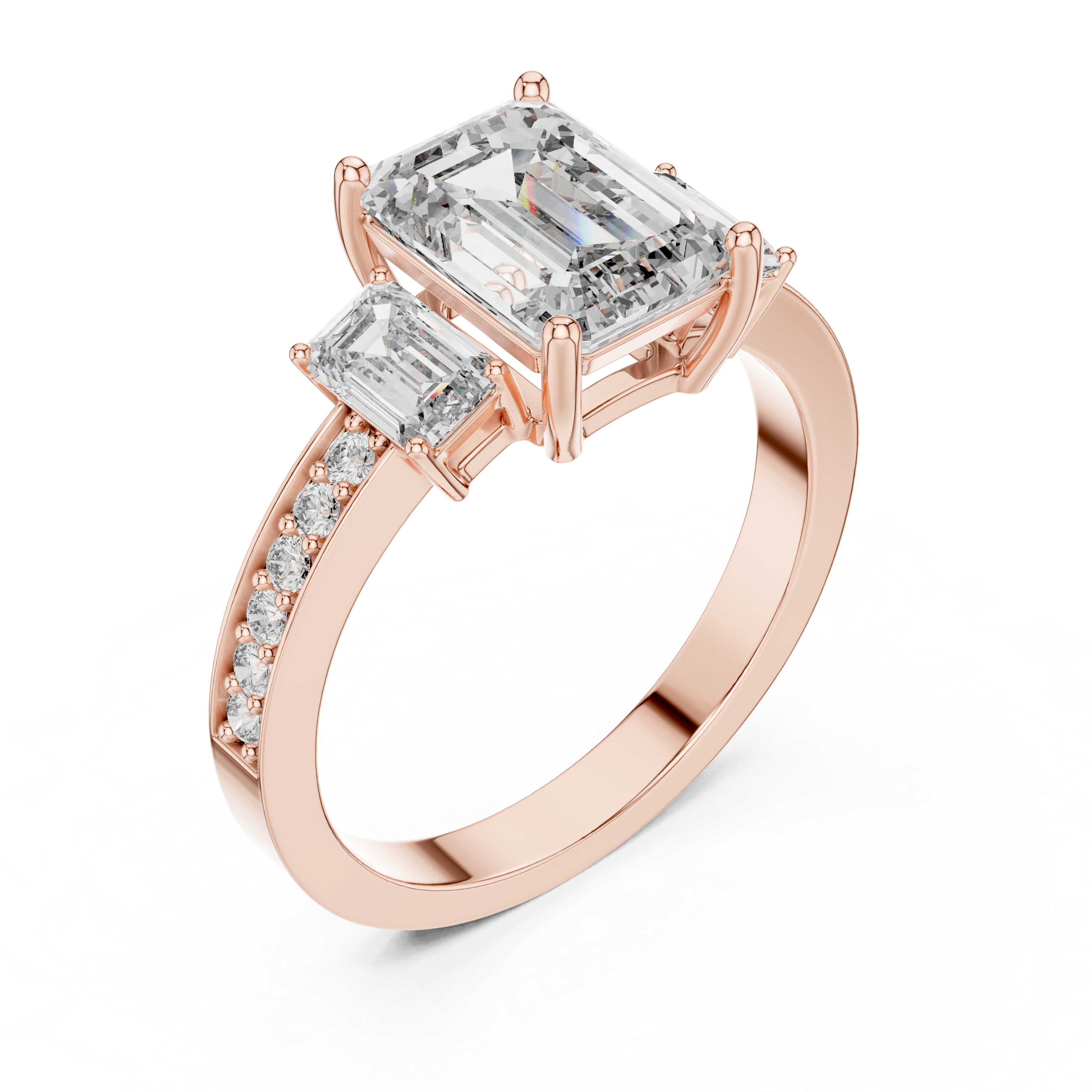 three-stone-emerald-cut-diamond-ring-rose-gold