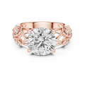 Luxury Round Cut Lab-Grown Diamond Engagement Ring in Rose Gold