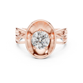 1 CT round solitaire lab-grown diamond engagement ring with a split-shank band