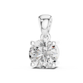1 CT Round Cut Solitaire Lab-Grown Diamond Pendant in 14K White Gold