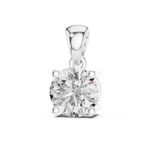 1 CT Round Solitaire Lab Grown Diamond Pendant Necklace