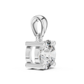 Side View of 1 CT Round Cut Solitaire Lab-Grown Diamond Pendant in White Gold