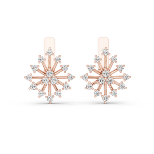 Lab Grown Diamond Starburst Stud Earrings
