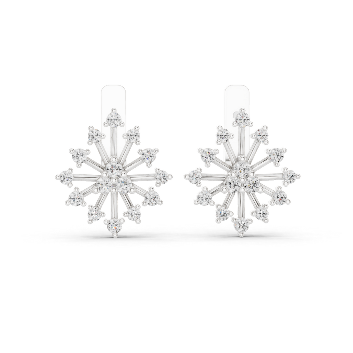 Lab Grown Diamond Starburst Stud Earrings