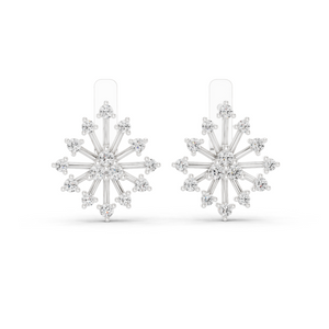 Lab Grown Diamond Starburst Stud Earrings