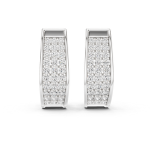Lab Grown Diamond Graduated Pavé Huggie Earrings