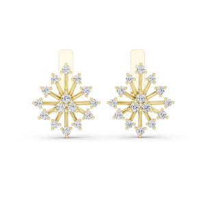 Lab Grown Diamond Starburst Stud Earrings
