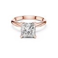 2 CT Princess Cut Classic Solitaire Lab Grown Diamond Engagement Ring