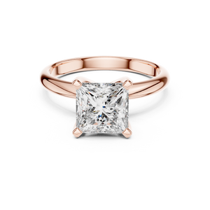 2 CT Princess Cut Classic Solitaire Lab Grown Diamond Engagement Ring
