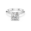 2 CT Princess Cut Classic Solitaire Lab Grown Diamond Engagement Ring