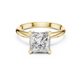 2 CT Princess Cut Classic Solitaire Lab Grown Diamond Engagement Ring