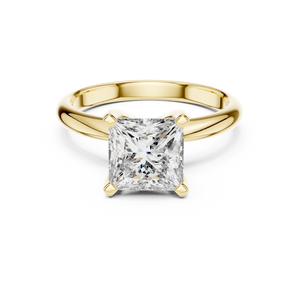 2 CT Princess Cut Classic Solitaire Lab Grown Diamond Engagement Ring