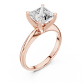 2 CT Princess Cut Classic Solitaire Lab Grown Diamond Engagement Ring