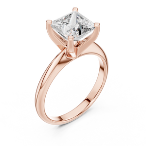 2 CT Princess Cut Classic Solitaire Lab Grown Diamond Engagement Ring