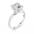 2 CT Princess Cut Classic Solitaire Lab Grown Diamond Engagement Ring