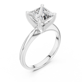 2 CT Princess Cut Classic Solitaire Lab Grown Diamond Engagement Ring