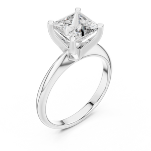 2 CT Princess Cut Classic Solitaire Lab Grown Diamond Engagement Ring
