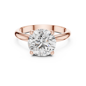 2.5 CT Round Cut Solitaire Lab Grown Diamond Engagement Ring