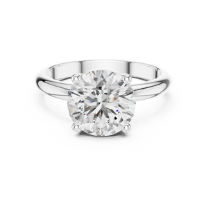 2.5 CT Round Cut Solitaire Lab Grown Diamond Engagement Ring