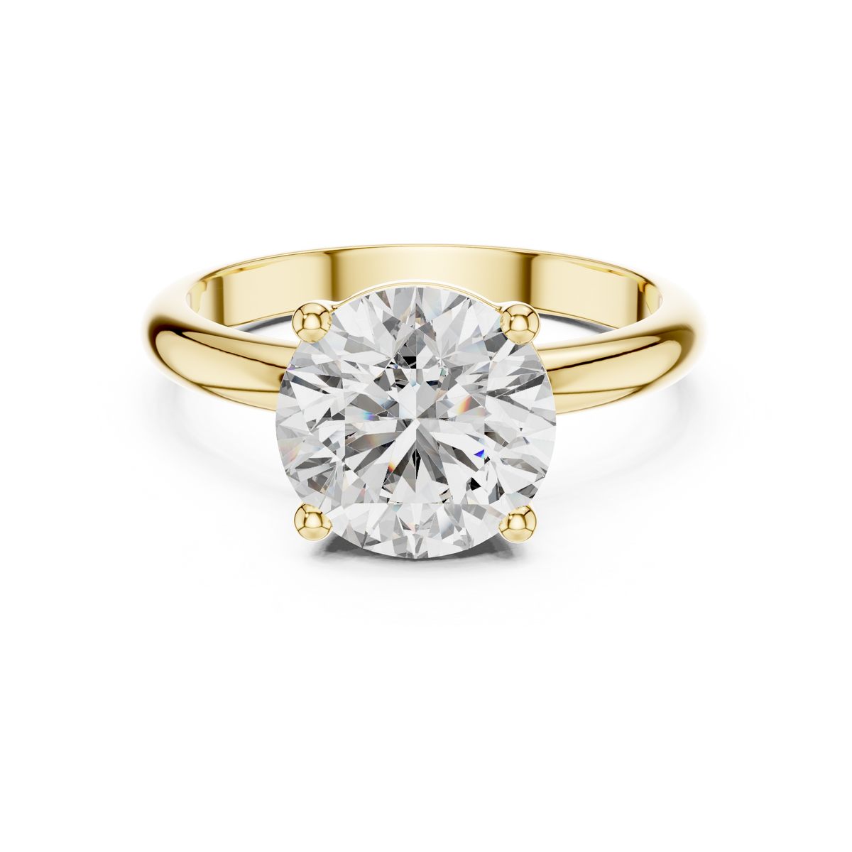 2.5 CT Round Cut Solitaire Lab Grown Diamond Engagement Ring