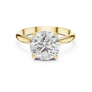 2.5 CT Round Cut Solitaire Lab Grown Diamond Engagement Ring