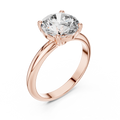 2.5 CT Round Cut Solitaire Lab Grown Diamond Engagement Ring
