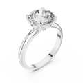 2.5 CT Round Cut Solitaire Lab Grown Diamond Engagement Ring