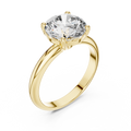 2.5 CT Round Cut Solitaire Lab Grown Diamond Engagement Ring