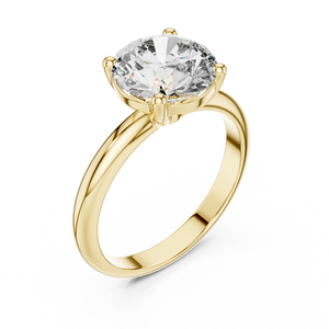 2.5 CT Round Cut Solitaire Lab Grown Diamond Engagement Ring