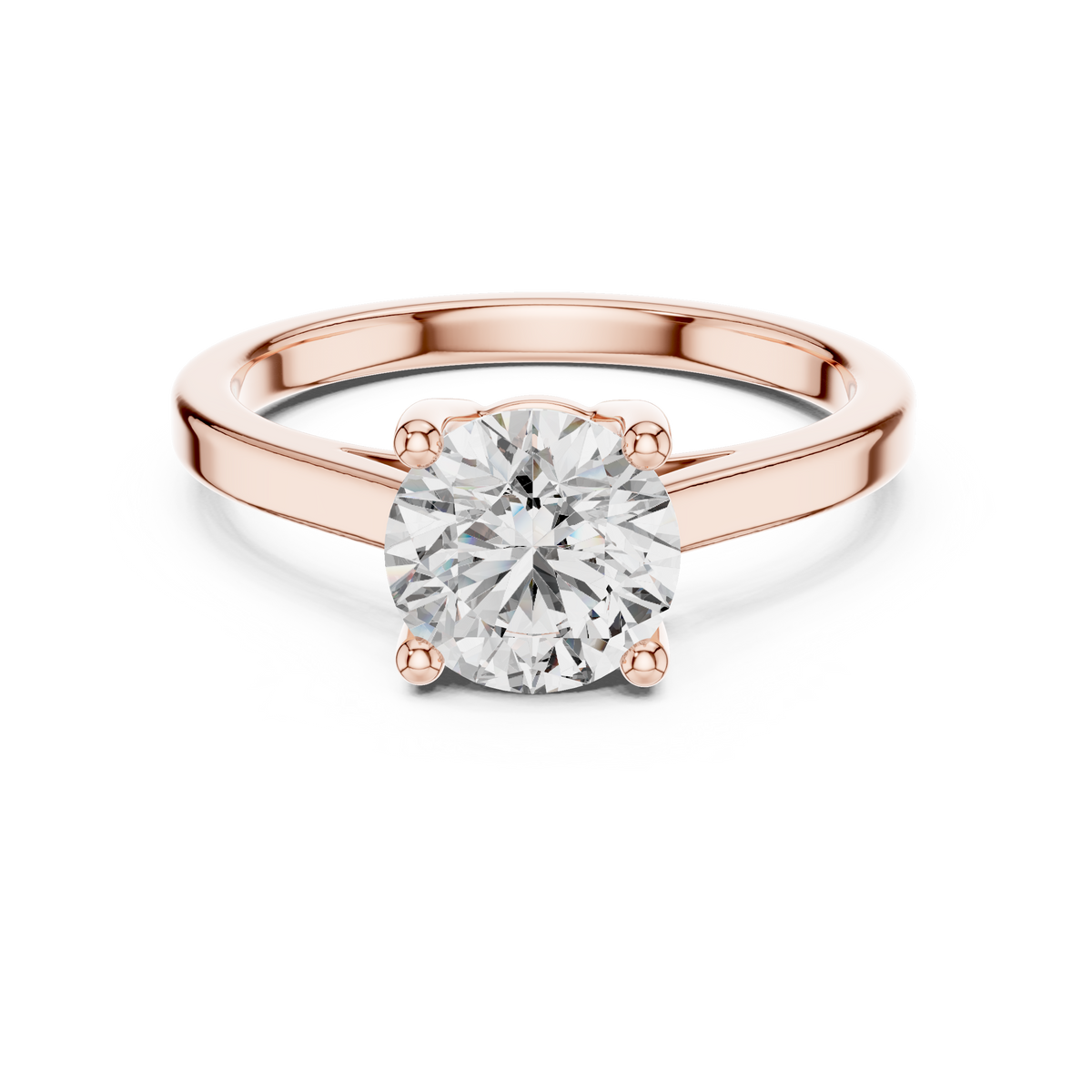 1.5 CT Round Double-Prong Solitaire Ring