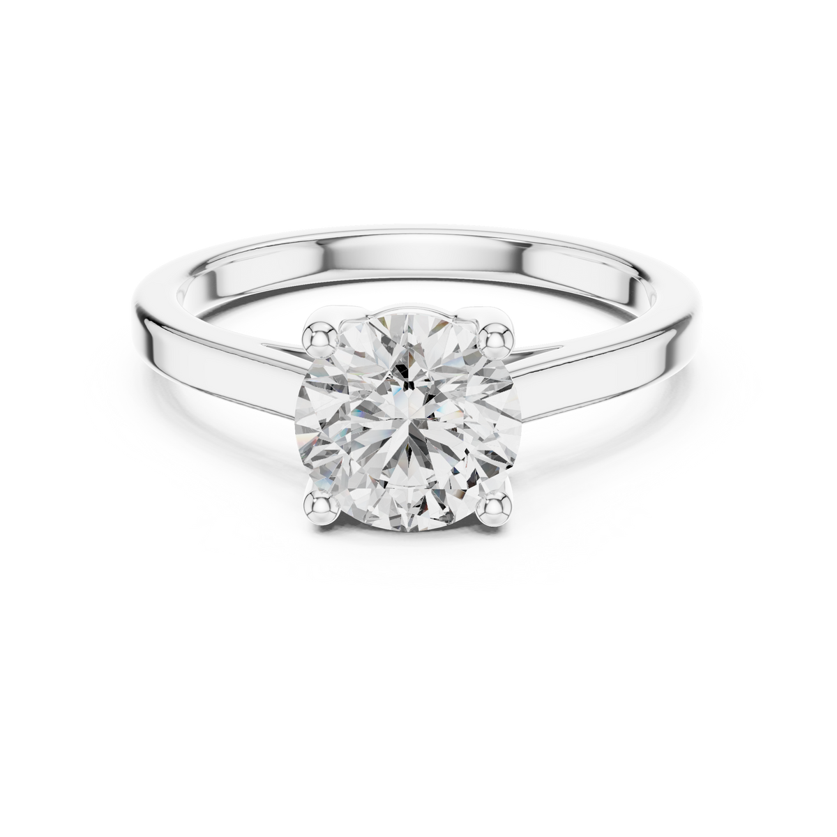 1.5 CT Round Double-Prong Solitaire Ring