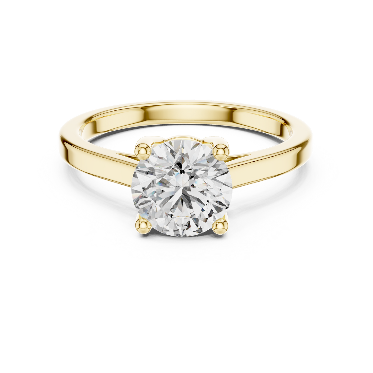 1.5 CT Round Double-Prong Solitaire Ring