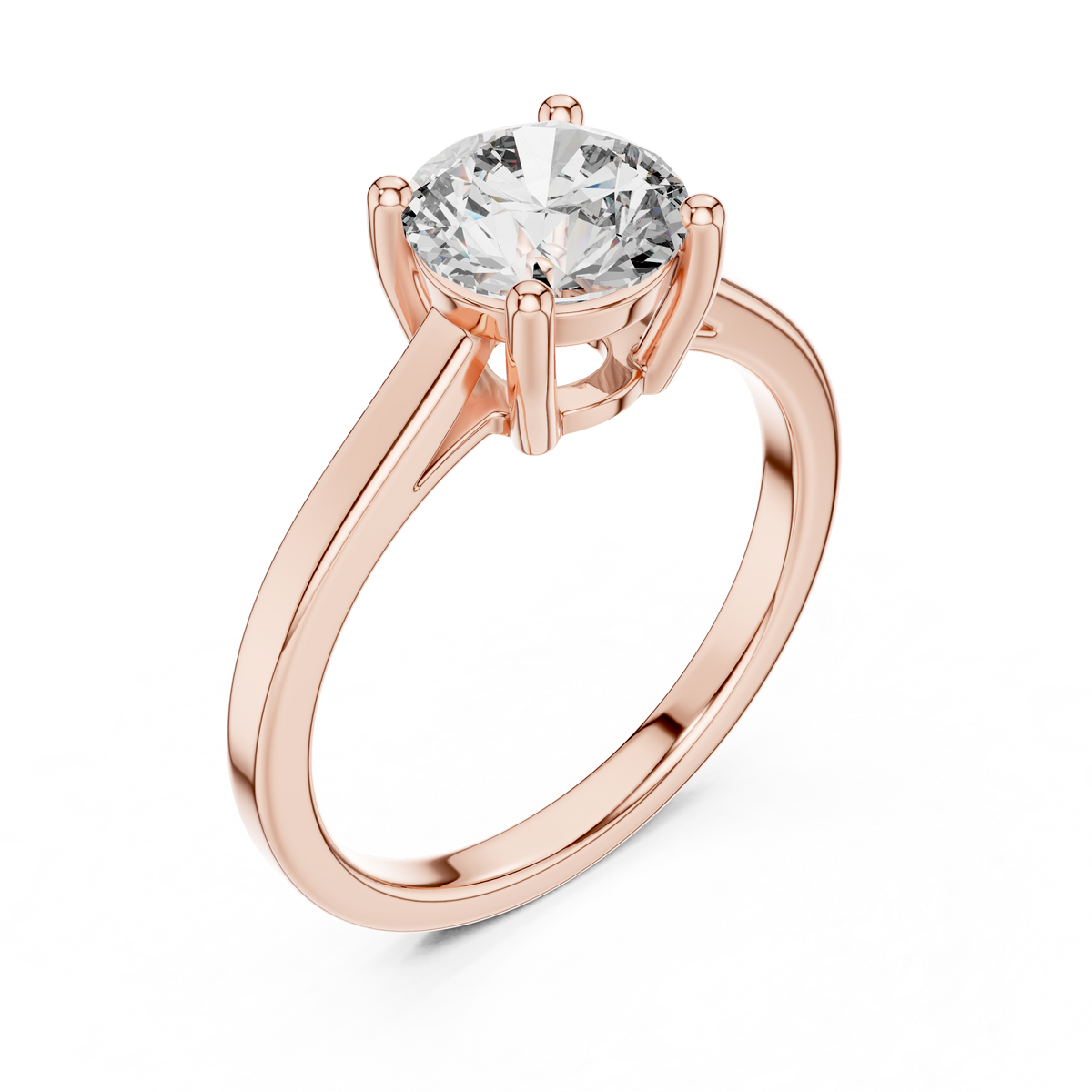 1.5 CT Round Double-Prong Solitaire Ring