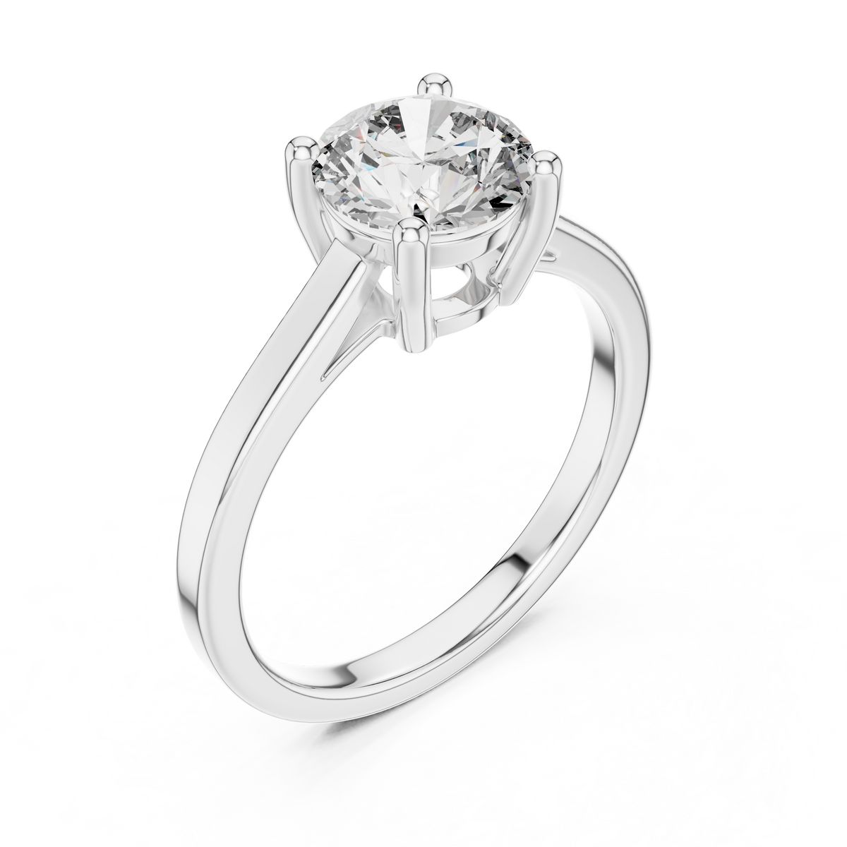 1.5 CT Round Double-Prong Solitaire Ring