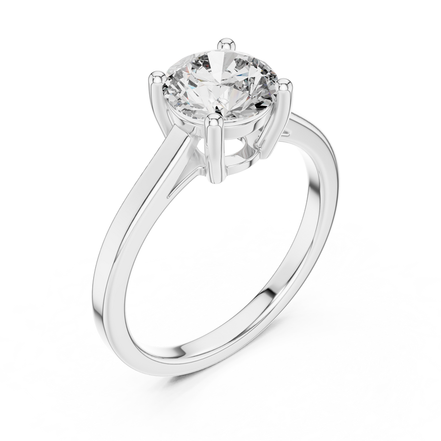 1.5 CT Round Double-Prong Solitaire Ring