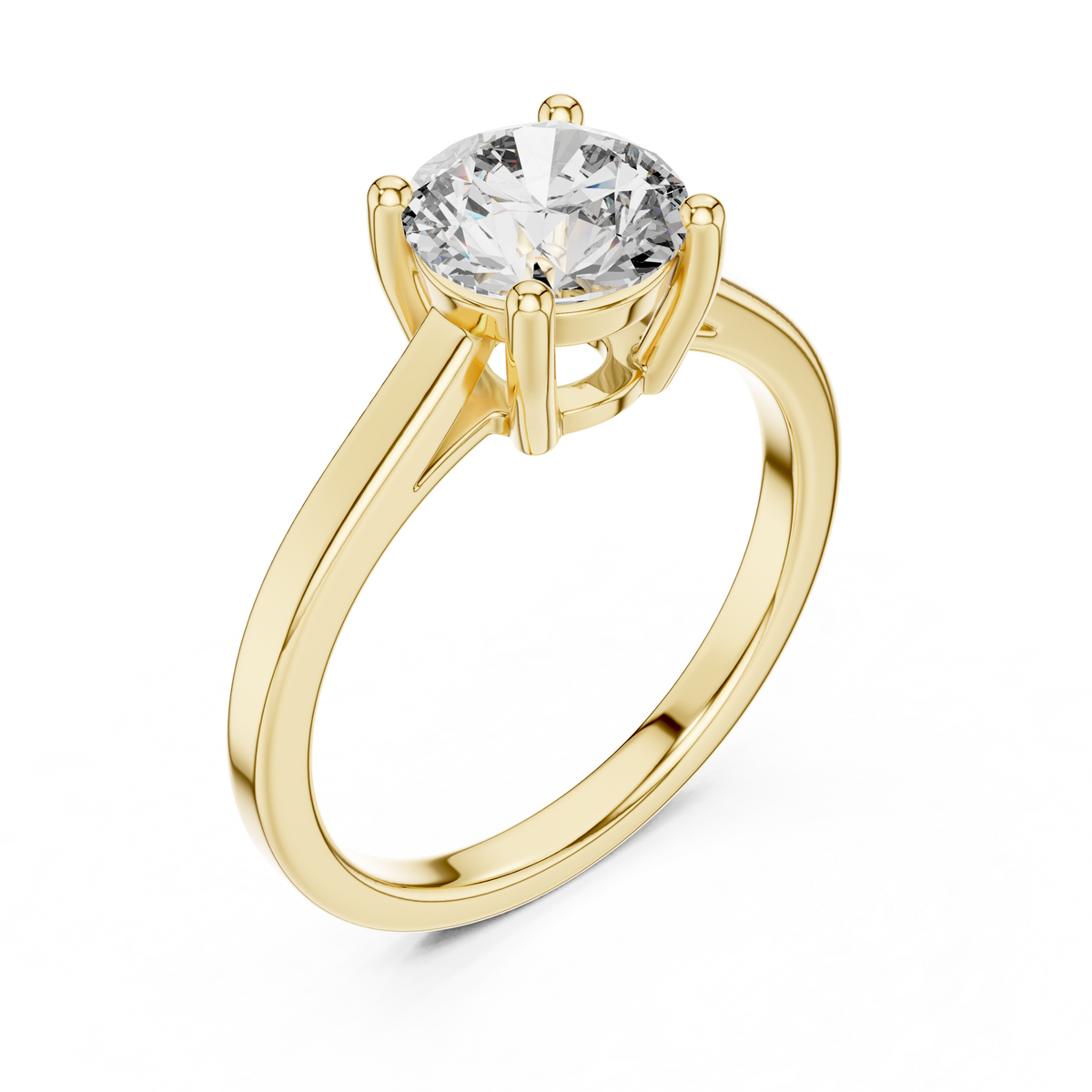 1.5 CT Round Double-Prong Solitaire Ring
