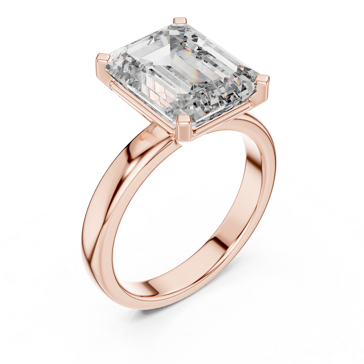 2 CT Emerald Cut Solitaire Ring