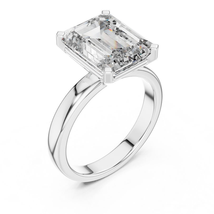 2 CT Emerald Cut Solitaire Ring