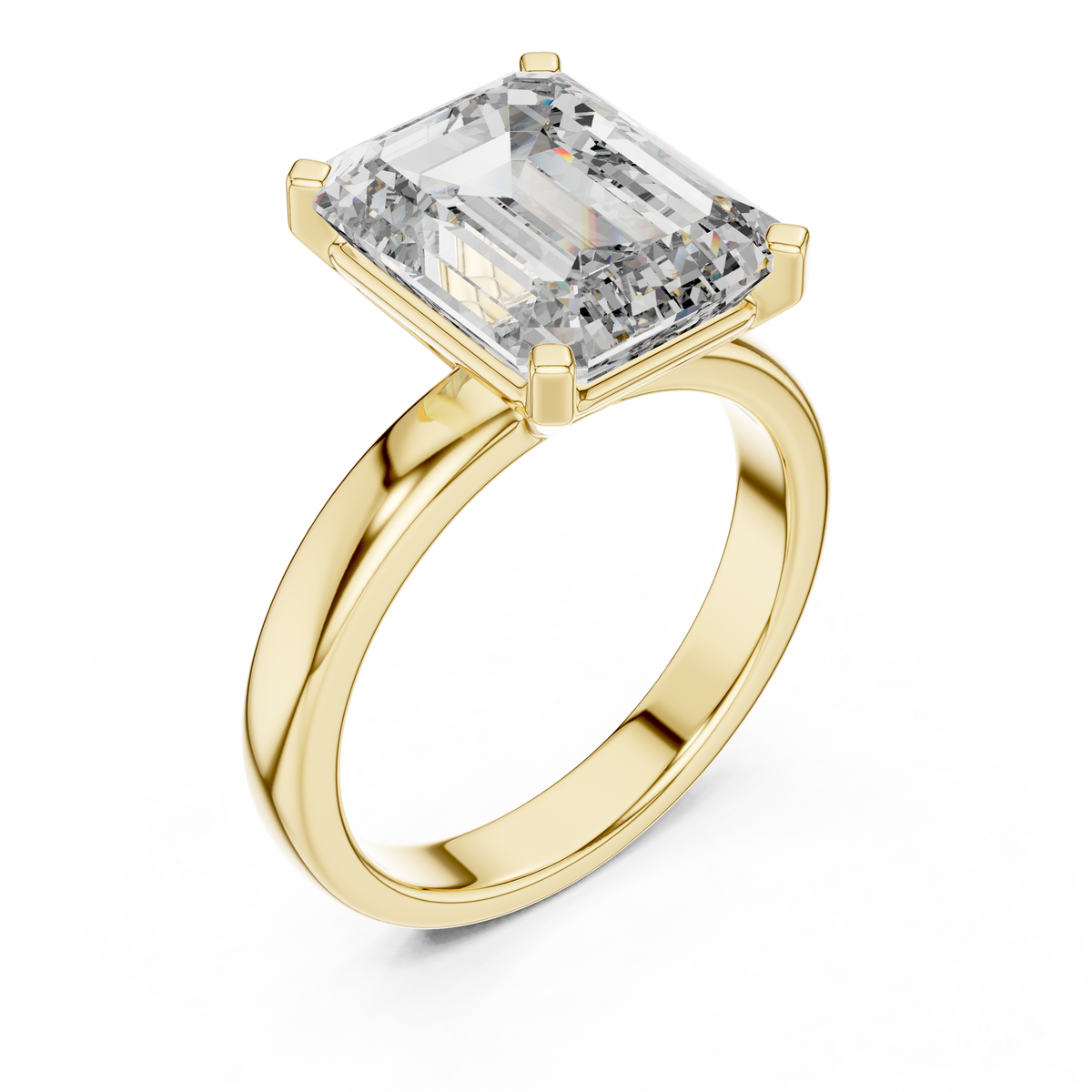 2 CT Emerald Cut Solitaire Ring
