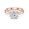 2 CT Round Cathedral Solitaire Ring