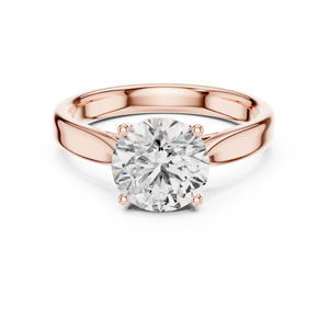 2 CT Round Cathedral Solitaire Ring