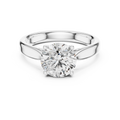 2 CT Round Cathedral Solitaire Ring