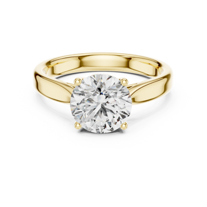 2 CT Round Cathedral Solitaire Ring