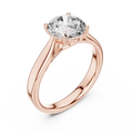 2 CT Round Cathedral Solitaire Ring